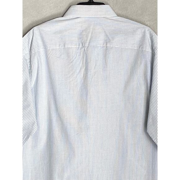Calvin Klein Men's Large 16-16.5 34/35 Dress Shirt Regular Fit Blue Check NEW - Picture 6 of 13